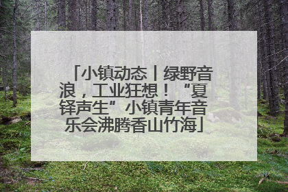 小镇动态丨绿野音浪，工业狂想！“夏铎声生”小镇青年音乐会沸腾香山竹海