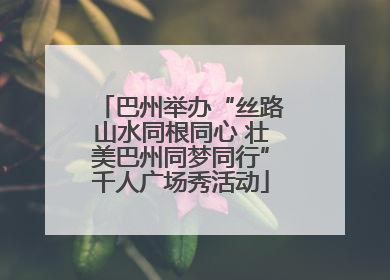 巴州举办“丝路山水同根同心 壮美巴州同梦同行”千人广场秀活动