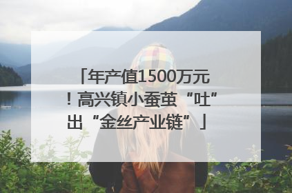 年产值1500万元！高兴镇小蚕茧“吐”出“金丝产业链”