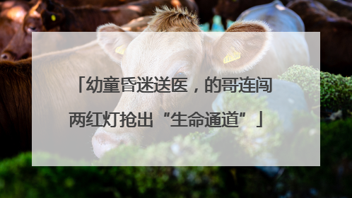 幼童昏迷送医，的哥连闯两红灯抢出“生命通道”