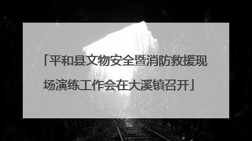 平和县文物安全暨消防救援现场演练工作会在大溪镇召开