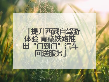 提升西藏自驾游体验 青藏铁路推出“门到门”汽车回送服务