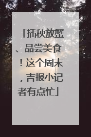 插秧放蟹、品尝美食！这个周末，吉报小记者有点忙