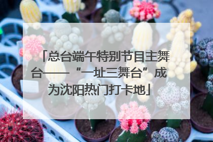 总台端午特别节目主舞台——“一址三舞台”成为沈阳热门打卡地