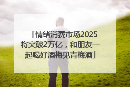 情绪消费市场2025将突破2万亿，和朋友一起喝好酒梅见青梅酒