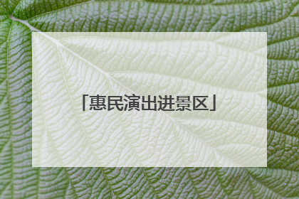 惠民演出进景区