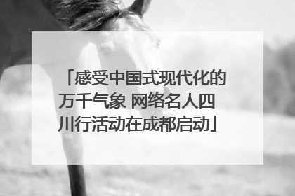 感受中国式现代化的万千气象 网络名人四川行活动在成都启动