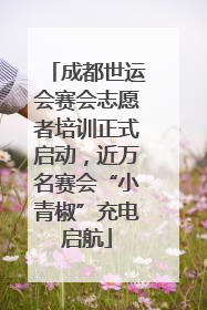 成都世运会赛会志愿者培训正式启动，近万名赛会“小青椒”充电启航