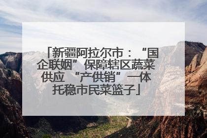 新疆阿拉尔市：“国企联姻”保障辖区蔬菜供应 “产供销”一体托稳市民菜篮子