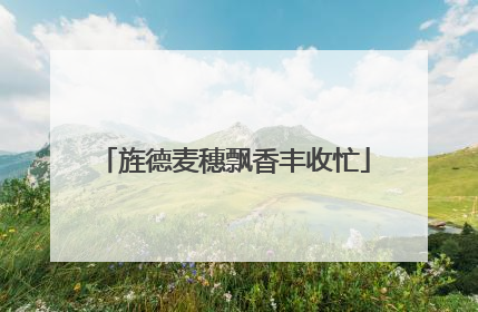 旌德麦穗飘香丰收忙