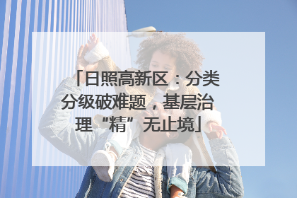日照高新区：分类分级破难题，基层治理“精”无止境