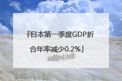日本第一季度GDP折合年率减少0.2%