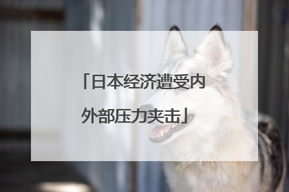 日本经济遭受内外部压力夹击