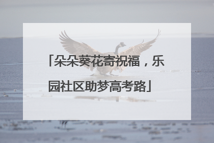 朵朵葵花寄祝福，乐园社区助梦高考路