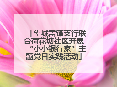 望城雷锋支行联合荷花塘社区开展“小小银行家”主题党日实践活动
