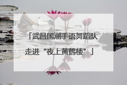 武昌国潮手语舞蹈队走进“夜上黄鹤楼”