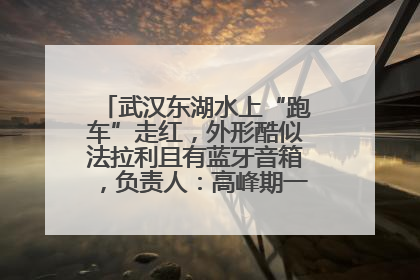 武汉东湖水上“跑车”走红，外形酷似法拉利且有蓝牙音箱，负责人：高峰期一两百人排队