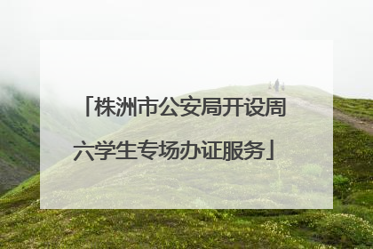 株洲市公安局开设周六学生专场办证服务