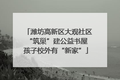 潍坊高新区大观社区“筑巢”建公益书屋 孩子校外有“新家”