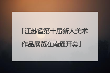 江苏省第十届新人美术作品展览在南通开幕