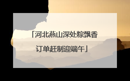 河北燕山深处粽飘香 订单赶制迎端午