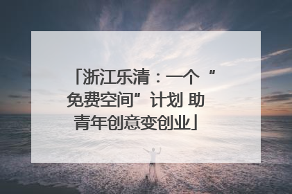 浙江乐清：一个“免费空间”计划 助青年创意变创业