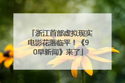 浙江首部虚拟现实电影花落临平！《90早新闻》来了