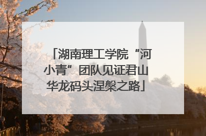 湖南理工学院“河小青”团队见证君山华龙码头涅槃之路