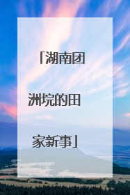 湖南团洲垸的田家新事