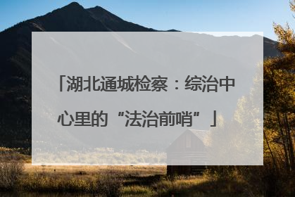 湖北通城检察：综治中心里的“法治前哨”