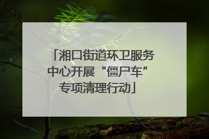 湘口街道环卫服务中心开展“僵尸车”专项清理行动