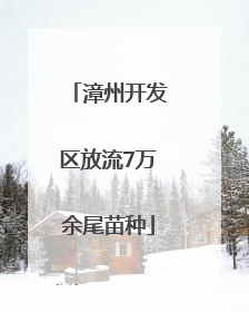 漳州开发区放流7万余尾苗种