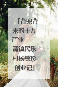 背兜背来的千万产业——清镇民乐村杨敏珍创业记