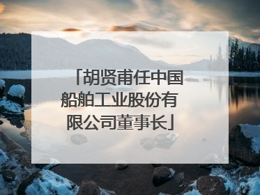 胡贤甫任中国船舶工业股份有限公司董事长
