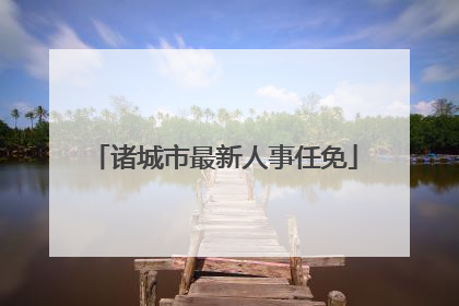 诸城市最新人事任免