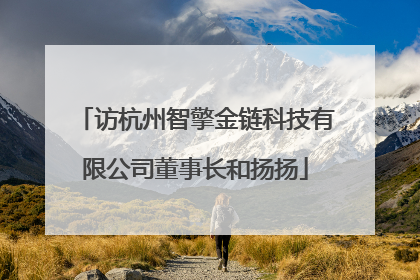 访杭州智擎金链科技有限公司董事长和扬扬