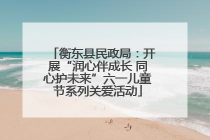 衡东县民政局：开展“润心伴成长 同心护未来”六一儿童节系列关爱活动