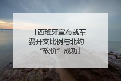 西班牙宣布就军费开支比例与北约“砍价”成功