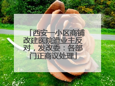 西安一小区商铺改建医院遭业主反对，发改委：各部门正商议处理