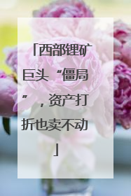 西部锂矿巨头“僵局”，资产打折也卖不动