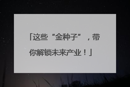 这些“金种子”，带你解锁未来产业！
