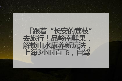 跟着“长安的荔枝”去旅行！品岭南鲜果，解锁山水康养新玩法，上海3小时直飞，自驾高速费优惠