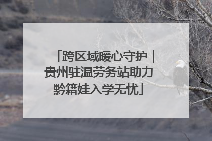 跨区域暖心守护｜贵州驻温劳务站助力黔籍娃入学无忧