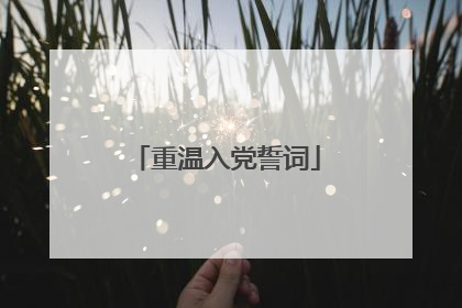 重温入党誓词