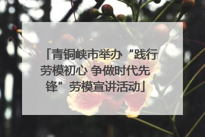 青铜峡市举办“践行劳模初心 争做时代先锋”劳模宣讲活动