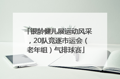 银龄健儿展运动风采，20队竞逐市运会（老年组）气排球赛