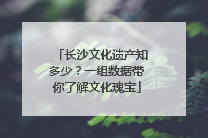 长沙文化遗产知多少？一组数据带你了解文化瑰宝