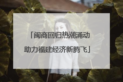 闽商回归热潮涌动 助力福建经济新腾飞