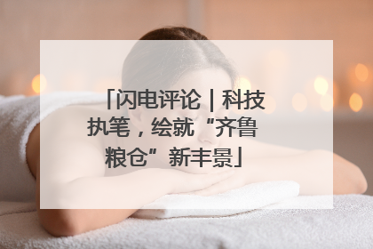 闪电评论｜科技执笔，绘就“齐鲁粮仓”新丰景