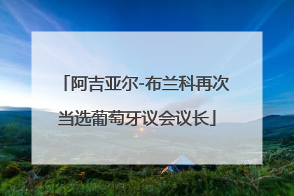 阿吉亚尔-布兰科再次当选葡萄牙议会议长